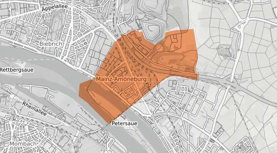 Mietspiegelkarte Wiesbaden Mainz Am&ouml;neburg